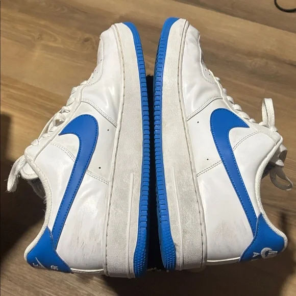 Nike Men’s Air Force 1 White Photo Blue Low sz 12 - Picture 8 of 9
